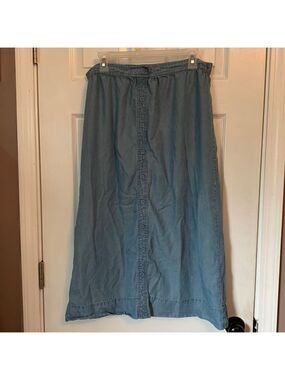 Amanda Green Vintage jean look long skirt medium